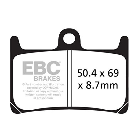 EBC FA380HH YAMAHA R6/R1/MT10, FAZER6,FAZER8, XT1200XZ SUPER TENERE SINTER ÖN FREN