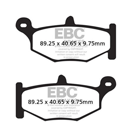 EBC FA419 SUZUKI GSR600,GSXR600/750 , DL1000 VSTROM ARKA FREN BALATASI