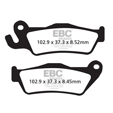 EBC FA438HH BMW K1200 GT 06-08 SINTER ARKA FREN BALATASI