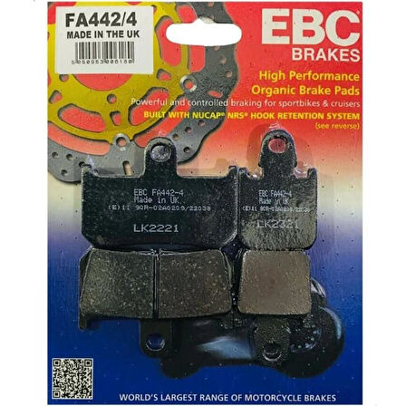 EBC FA442/4 YAMAHA YZF-R1 , MT01 (6 Piston Caliper) 07-14 ÖN FREN BALATASI