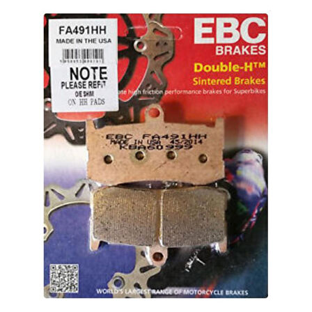 EBC FA491HH DOUBLE H SİNTER FREN BALATASI