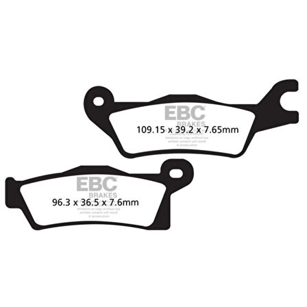 EBC FA618R CAN AM OUTLANDER 500/800/1000 SINTER 13-15 SOL FREN BALATASI