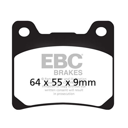 EBC FA088V YAMAHA XJR1300 98-01, VMAX12, XV100 VIRAGO YARI ARKA SINTER FREN BALATA