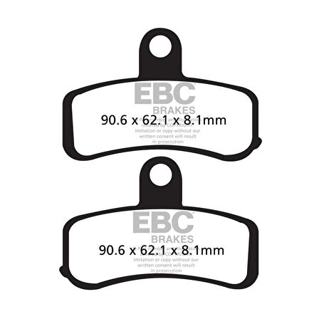 EBC FA457V HD FLSTFB Fat Boy, FLSTN Softail ,FXDB Street Bob 08-17 YARI SİNTER ÖN