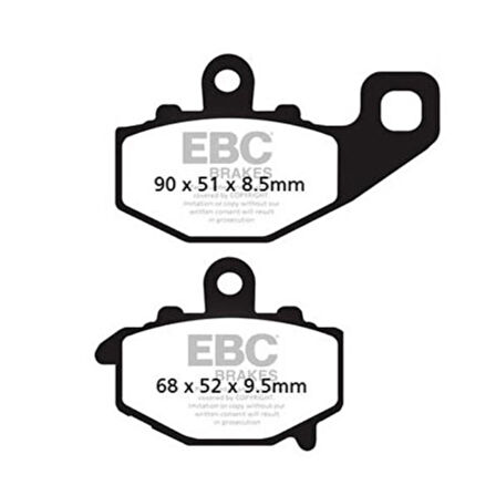EBC FA192V KAWASAKI ZX6-R 95-16 , ER6-F , ER6-N 06-16 YARI SİNTER ARKA FREN BALATA
