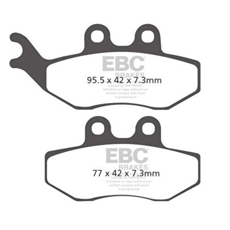 EBC SFAC194 PIAGGIO - VESPA GRIMECA CALIPER , YAMAHA XT125 X CARBON ÖN FREN BALATAS