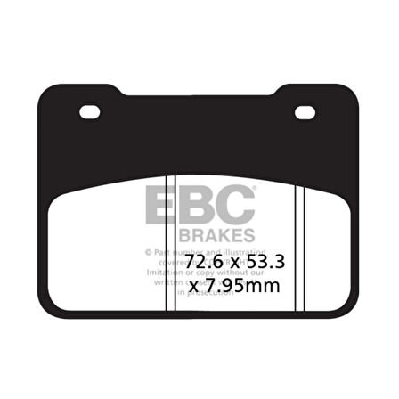 EBC SFA627HH SYM MAXSYM400 - MAXSYM600 ABS ARKA FREN BALATASI