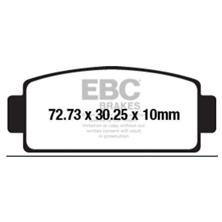 EBC FA651R CF MOTO U-FORCE1000 ATV SINTER OFFROAD FREN BALATASI ARKA
