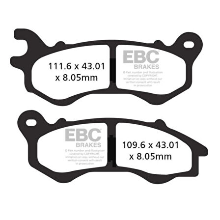 EBC SFAC603 HONDA PCX125/150 CARBON ÖN FREN BALATASI