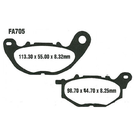 EBC SFAC705 YAMAHA XMAX 125 - XMAX300 CARBON ÖN FREN BALATASI