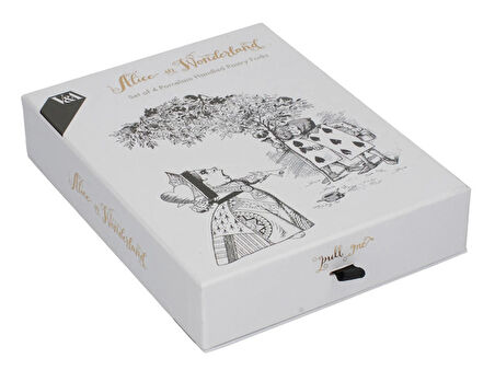 Mikasa x V&A Alice In Wonderland Paslanmaz Çelik Porselen Saplı Pasta Çatalı 4lü
