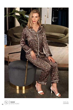 5660 Lepoar Desen Pijama Takım