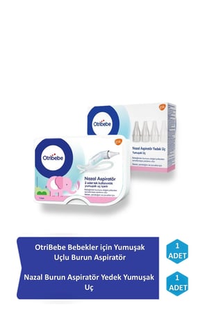OtriBebe Bebekler için Yumuşak Uçlu Burun Aspiratörü+Nazal Burun Aspiratörü Yedek Uç (10 ADET)