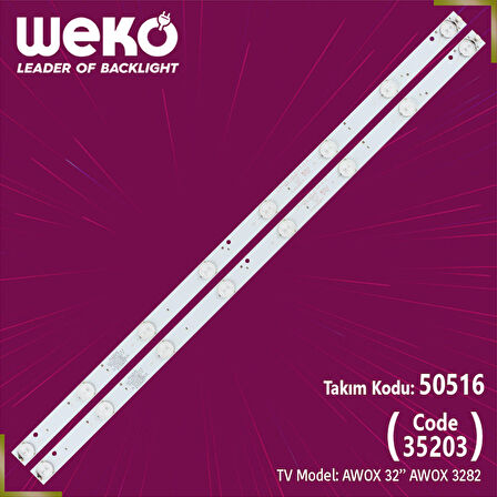 WKSET-5516 35203X2 KJ32D08-ZC21F-05 - 303KJ320038 A22/C/7 125-130/2.9-3.0 2 ADET LED BAR