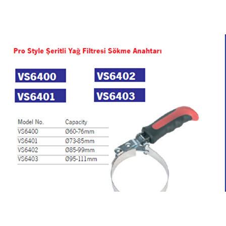 SEALEY YAG FILTRESI SOKME ANAHTARI 73-85mm PRO STYLE 