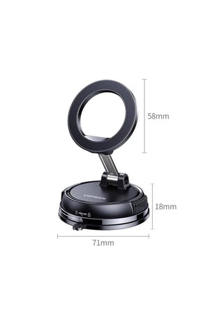 Ultra Güçlü Vakumlu ve Mıknatıslı 360+360° Hareketli Metal Magsafe Telefon Tutucu