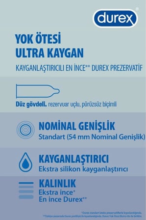 Yok Ötesi Ultra Kaygan 20'li Prezervatif