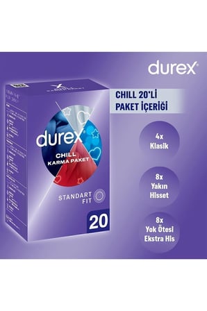 Chill Karma Paket Prezervatif 20’li + Durex Play Hisset Kayganlaştırıcı Jel 50 ml