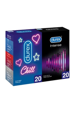 Durex Chill Karma Paket Prezervatif 20’li + Durex Intense Prezervatif, 20' li