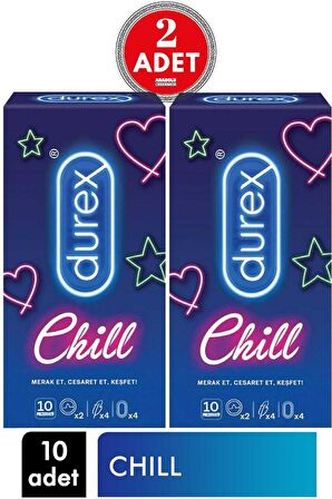 Durex Chill 10'lu Prezervatif x 2 Adet