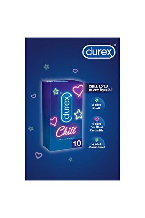 Durex Chill 10'lu Prezervatif x 2 Adet