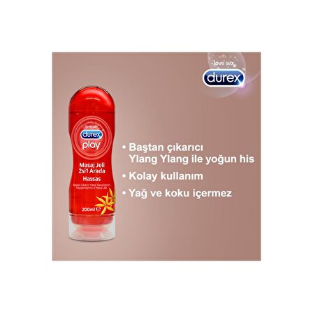 Durex Kayganlaştırıcı Masaj Jeli 2 si 1 Arada Ylang Ylang 200 ml