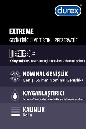 Extreme 20lı Geciktiricili Ve Tırtıklı Prezervatif