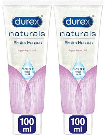 Durex Naturals Ekstra Hassas Kayganlaştırıcı Jel 100 ml x 2 Adet