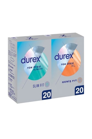 Yok Ötesi XL İnce Prezervatif 20'li + Yok Ötesi Slim Fit İnce Prezervatif 20'li, Avantaj Paketi