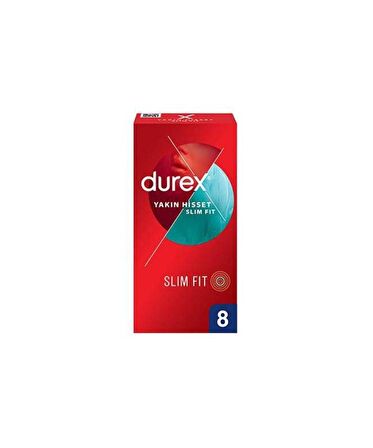 Durex Yakın Hisset Prezervatif Slim Fit 8'li