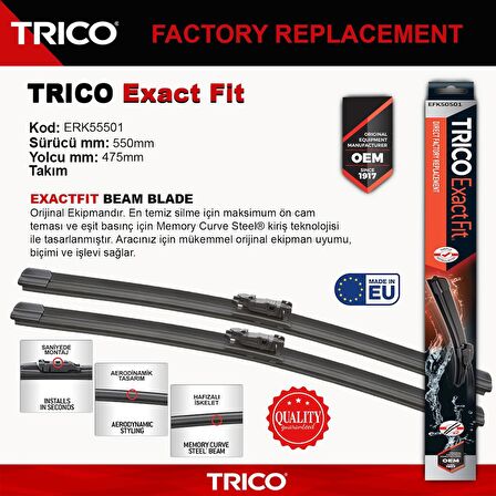 Trico EXACTFIT Takım Silecek Seti 480/500mm