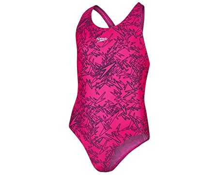 Speedo Pembe Kız Çocuk Mayosu 8-10843B352 Boom Alov Spbk Jf Pink Black