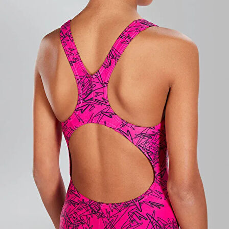Speedo Pembe Kız Çocuk Mayosu 8-10843B352 Boom Alov Spbk Jf Pink Black