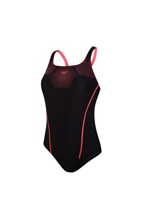 Speedo Endurance 10 Kadın Yüzücü Mayosu TECH PLMT MEDALIST AF BLACK/RED 8-12346B023 YZM