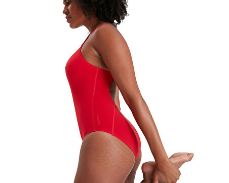 Speedo Eco End+ Ess Mdlt Kadın Yüzücü Mayosu 8-134716446 Kırmızı