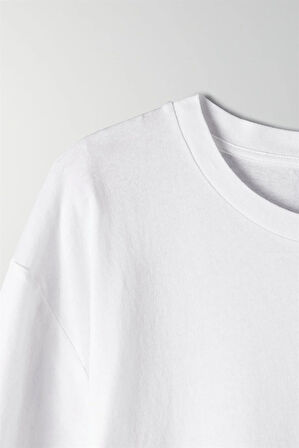 Kadın Beyaz Oversize Bluz Tişört 5053_301