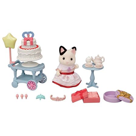 5646 Sylvanian Families Parti Zamanı Oyun Seti -Smokin Kedi Kız +3 yaş