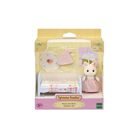 Sylvanian Families Çiçekli Kedi Kızın Uyku Seti 5681