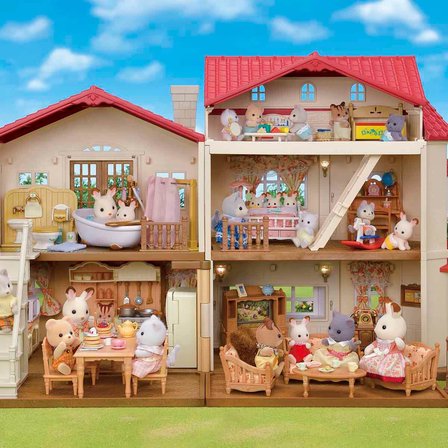 Sylvanian Families Oyun Odalı Işıklı Şehir Evi ESF5708 Büyük Oyun Evi Seti
