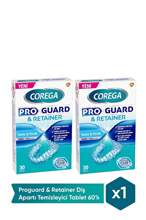 Corega Proguard & Ortodontik Temizleyici 30 Tablet  2 ADET- SKT: 12/2027