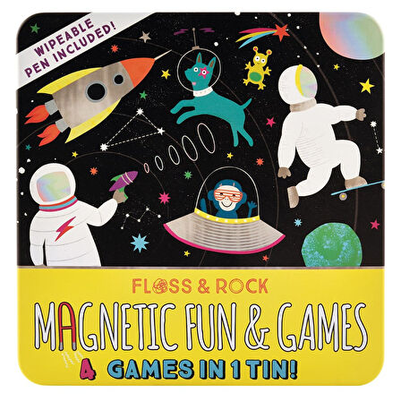 FLOSS & ROCK Mıknatıslı Kutu Oyunları – 4’ü 1 arada/Space