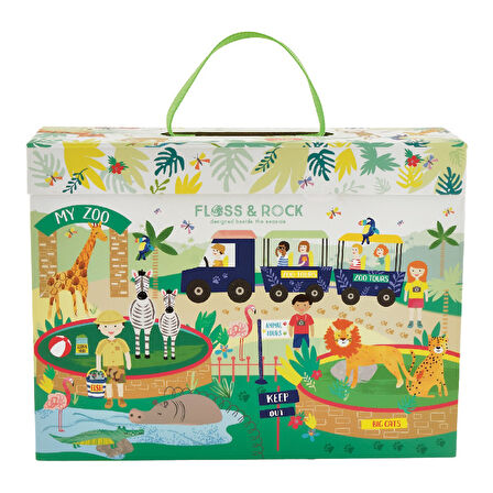 FLOSS & ROCK Ahşap Figürlü Oyun Kutuları/Jungle