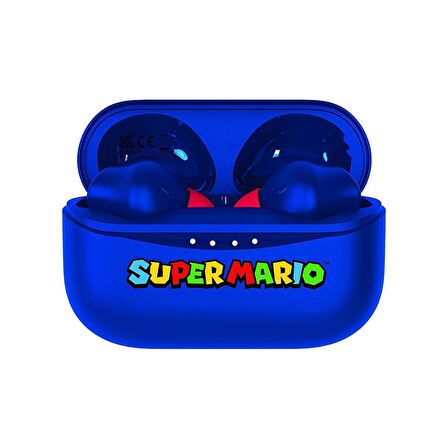 Nintendo Super Mario Kablosuz Kulaklık Earpods Lisanslı Şarj Kutulu Mavi