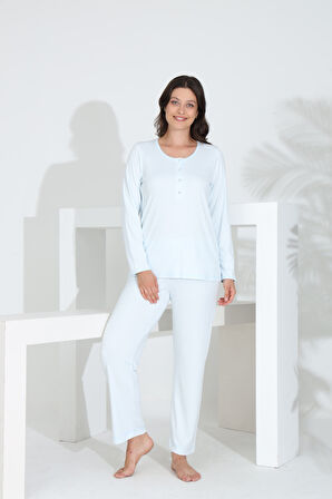 Bambu Uzun Kol Hamile Lohusa Pijama Takımı 30270-30273