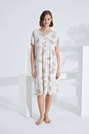 Bambu Kısa Kol Yazlık Kadın Elbise 72237