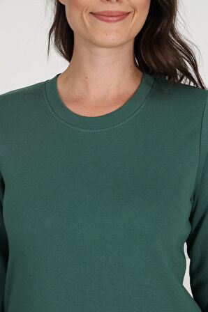 Etoile %100 Pamuk Uzun Kol Düz Renk Manşetli Cepli Kadın Pijama Takımı 98512