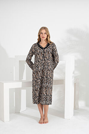 Angelique %100 Pamuk Uzun Kol Kadın Elbise 22533