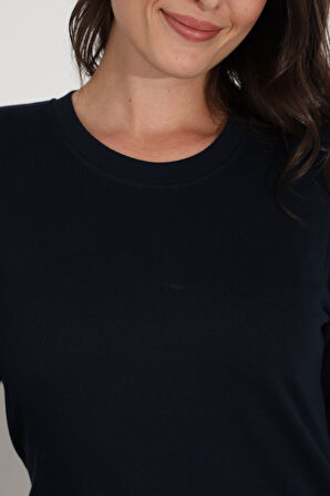 Etoile %100 Pamuk Uzun Kol Düz Renk Manşetli Cepli Kadın Pijama Takımı 98512