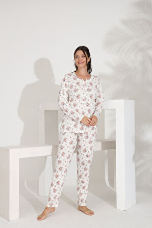 Etoile %100 Pamuk Uzun Kol Kadın Pijama Takımı 98290