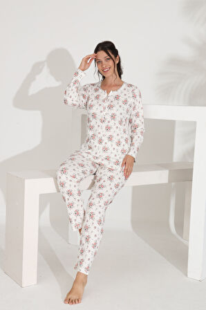 Etoile %100 Pamuk Uzun Kol Kadın Pijama Takımı 98290